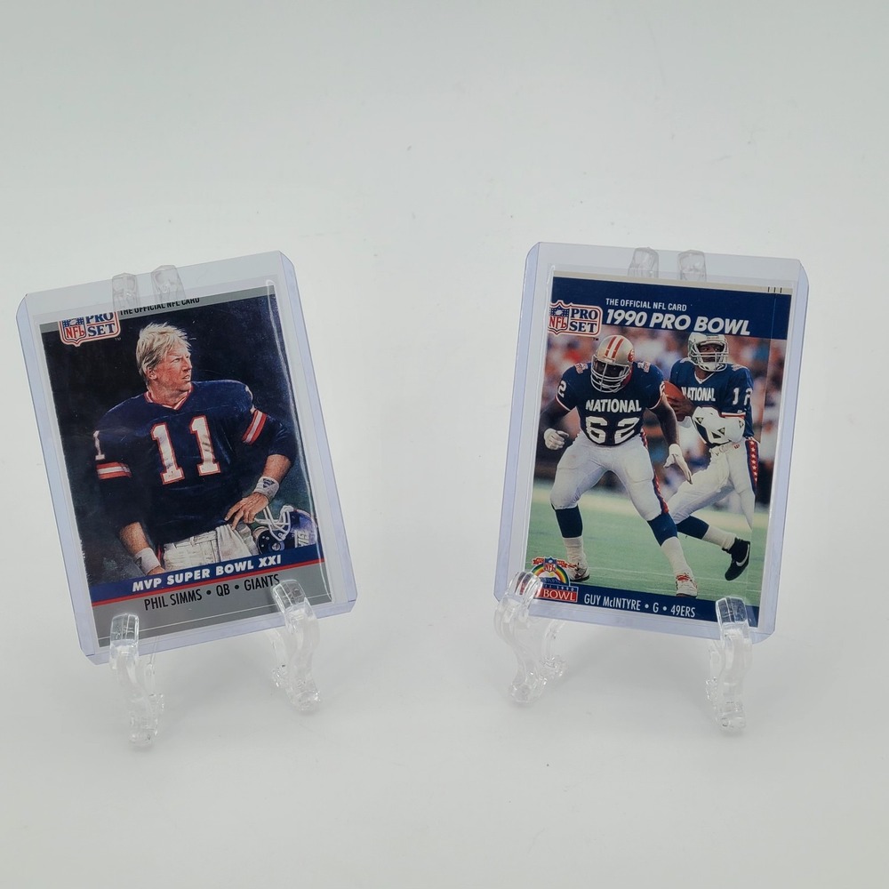 2 1990 Pro Set Error Cards Football